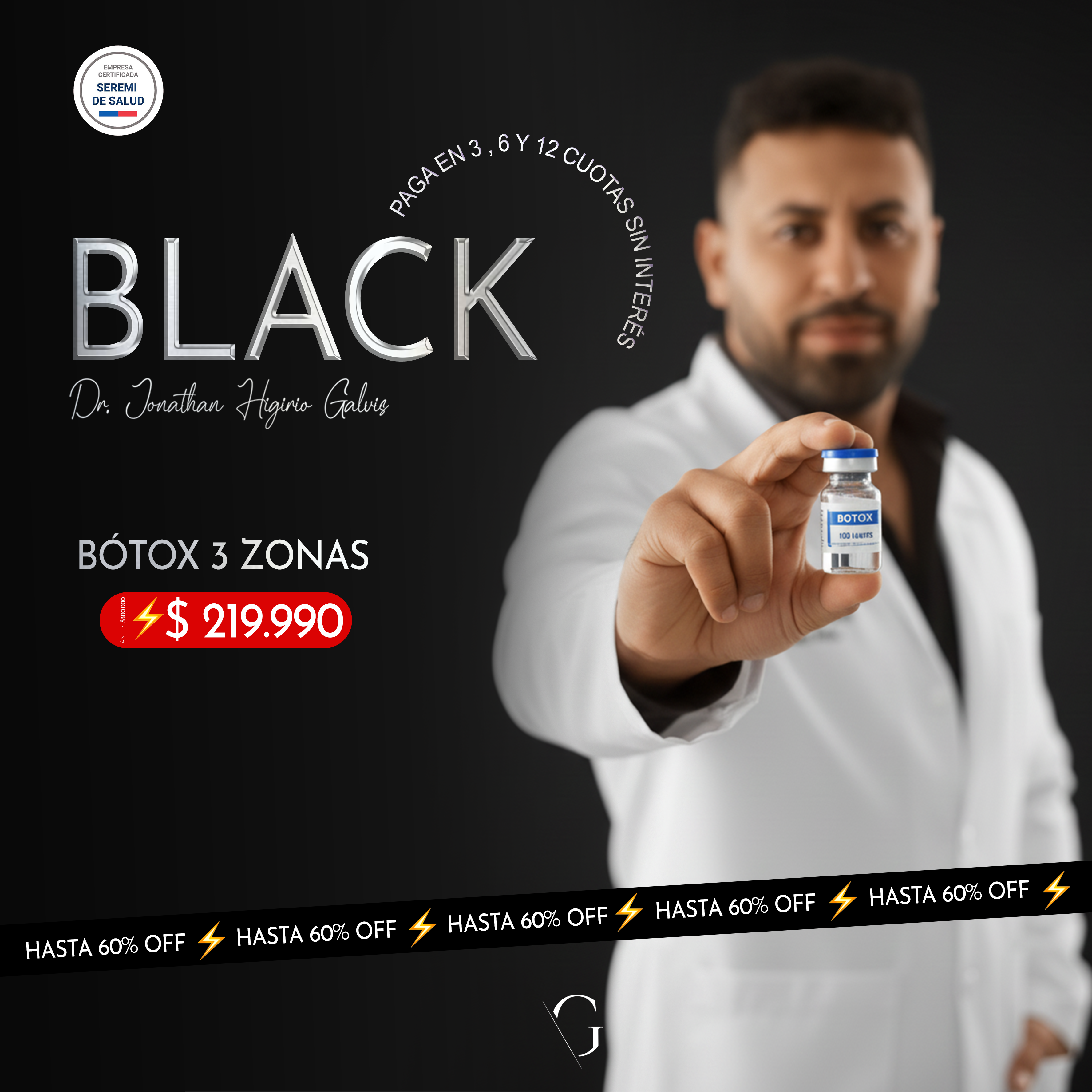 Botox 3 zonas (100 Ui)